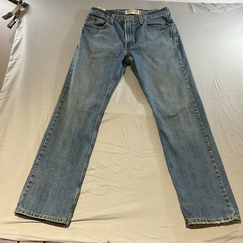 Levi's 505 Regular Fit Men's Jeans 33x32 Blue Denim Straight Leg Zip Fly Classic